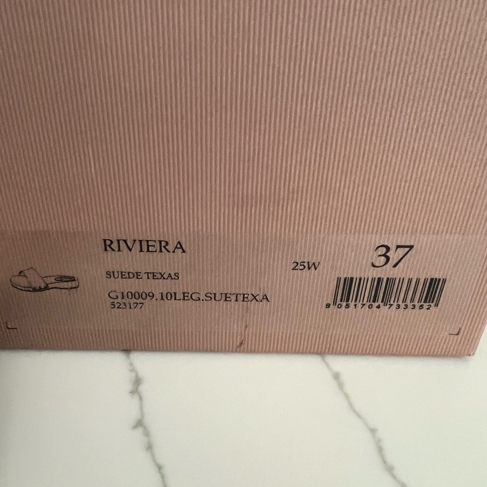Gianvito Rossi Riviera Suede Slide Mules in Chestnut Brown, Size 37 - Picture 4 of 4